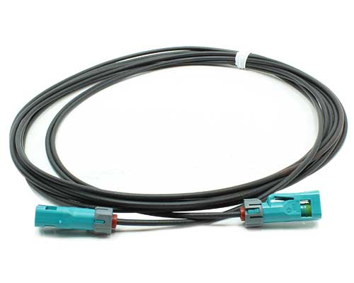 An image showing Rostra part number 250-8668 - a di5-meter LVDS extenion harness for use when relocation the rear around-view camera on a Silverado 1500 truck.